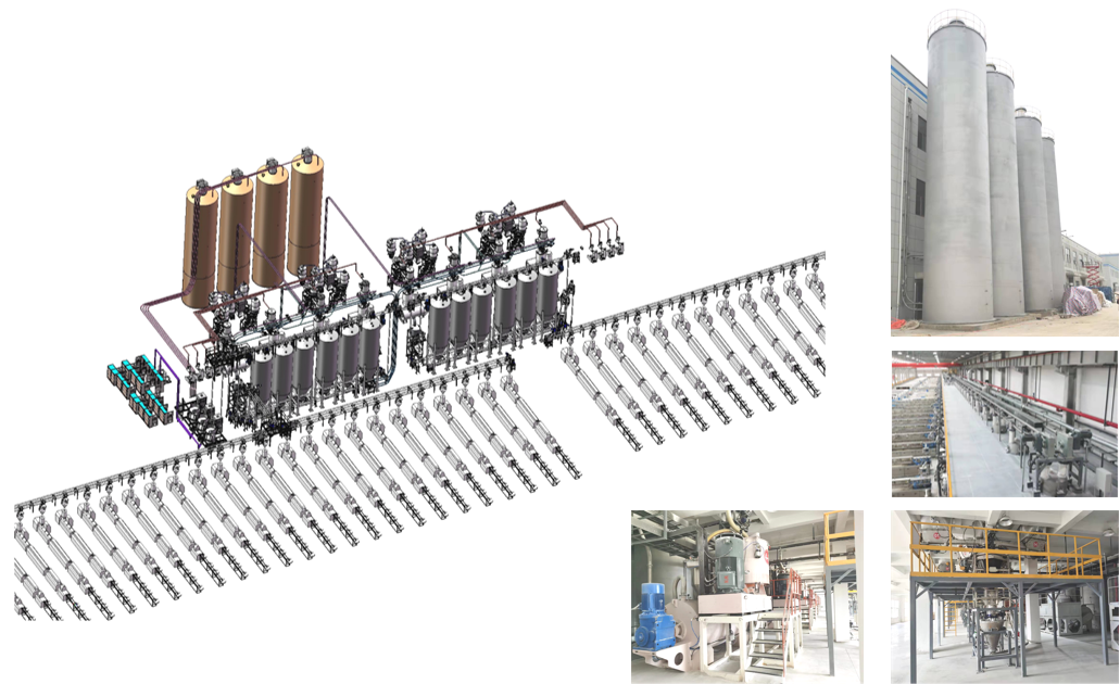 全自动管链式粉体输送线